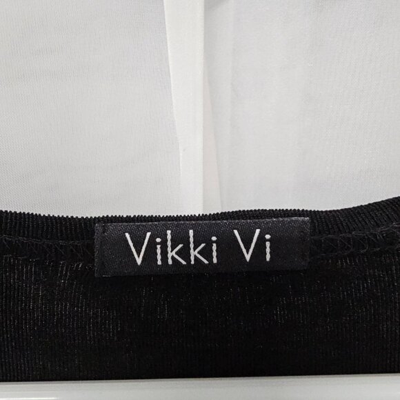 Vintage Vikki Vi Y2K Cardigan Black Liquid Knit Goth Whimsigoth 3X NWT - Picture 5 of 9